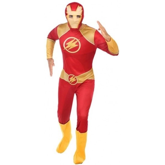 Superhelden kostuum rood/goud voor heren XL -