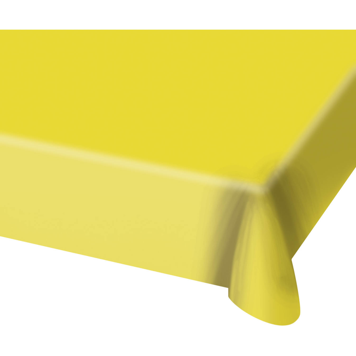 Tafelkleed van plastic geel 130 x 180 cm -
