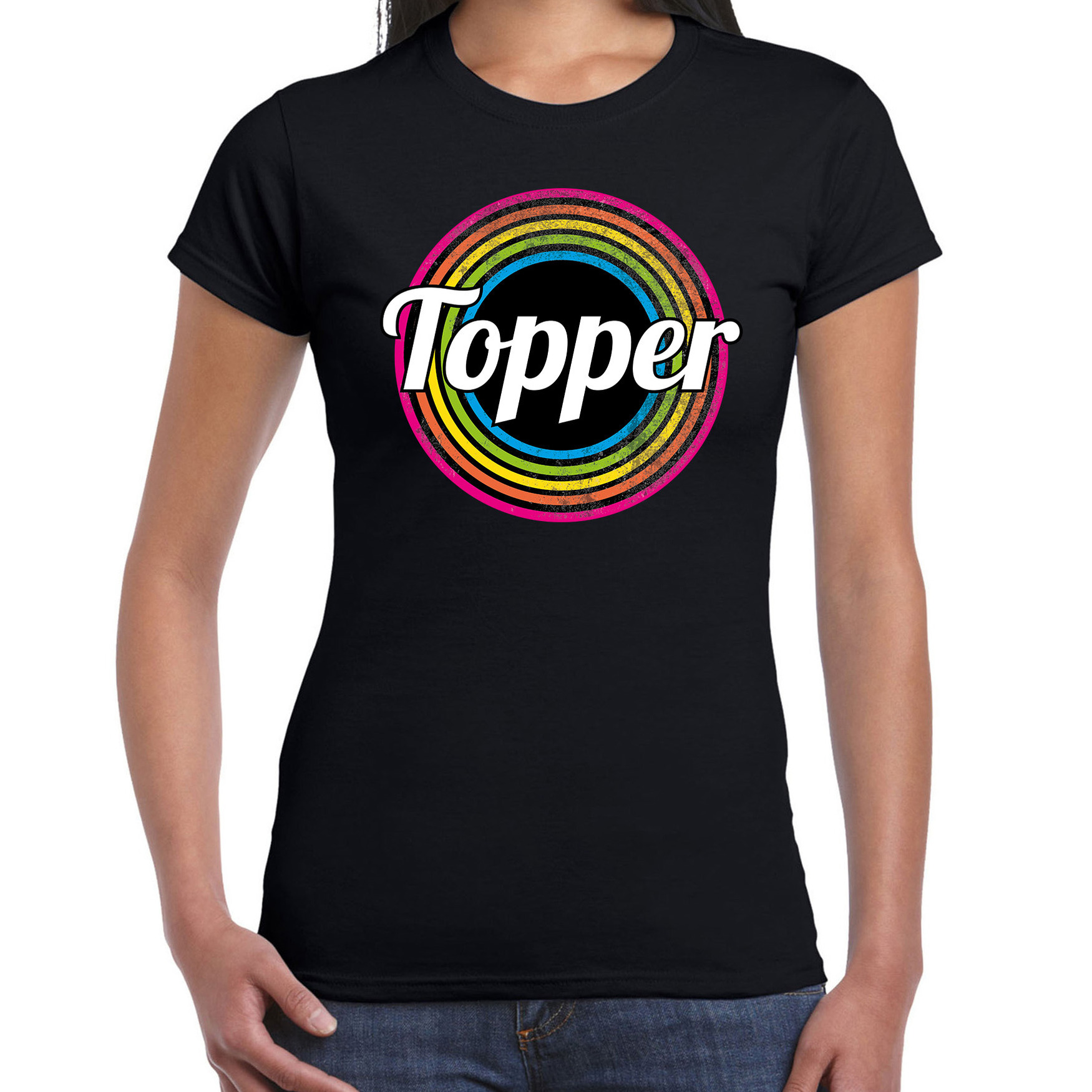 Toppers - Topper fan t-shirt zwart voor dames - Toppers XS -
