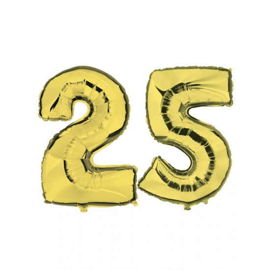 Verjaardag ballonnen 25 jaar goud
