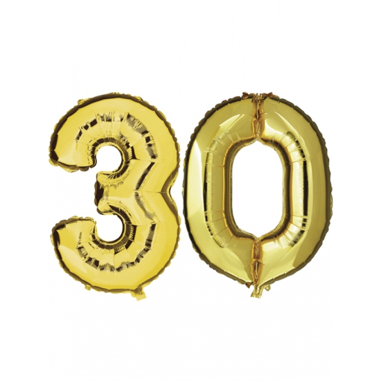Verjaardag ballonnen 30 jaar goud