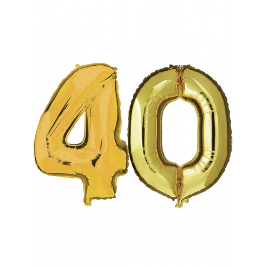 Verjaardag ballonnen 40 jaar goud -