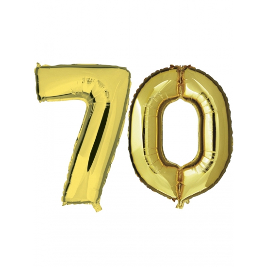 Verjaardag ballonnen 70 jaar goud -