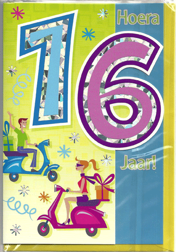 Verrassend Verjaardagskaart 16 jaar | Fun en Feest HF-66