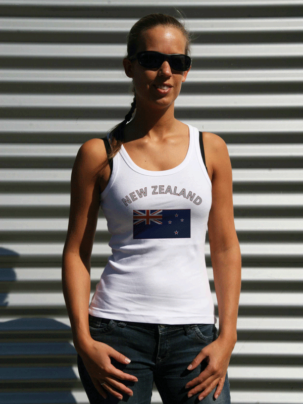 Nieuw Zeelandse vlag tanktop/ t-shirt voor dames