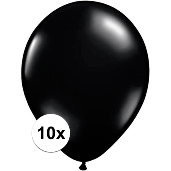 Zwarte Qualatex ballonnen 10 stuks