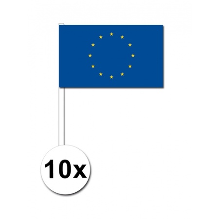 Zwaaivlaggetjes Europa 10 stuks
