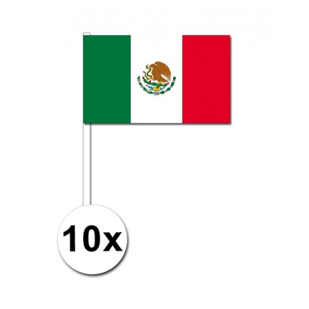 Zwaaivlaggetjes Mexico 10 stuks