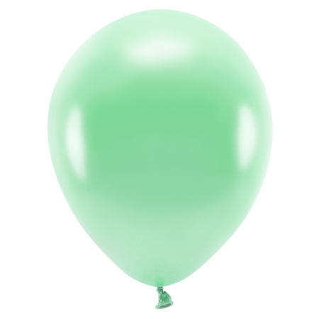 100x Milieuvriendelijke ballonnen mintgroen 26 cm voor lucht of helium