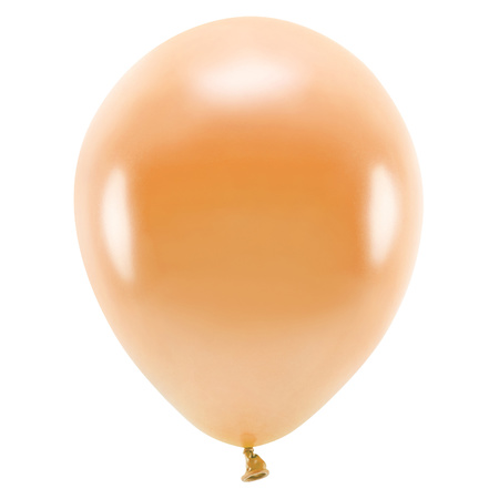 100x Milieuvriendelijke ballonnen oranje 26 cm voor lucht of helium