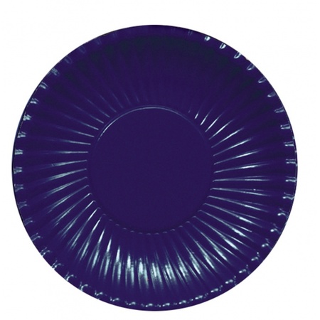10x Dark blue plates 23 cm