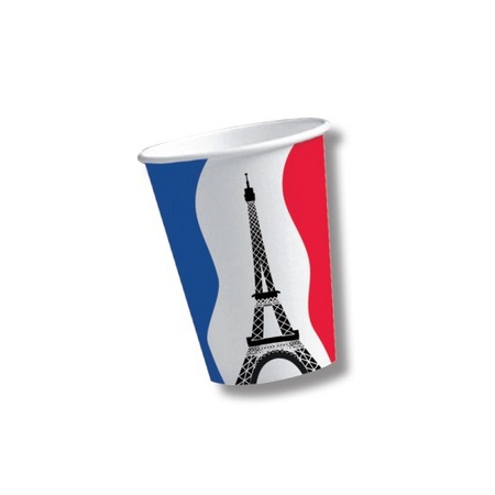 France flags disposable cups 10x pieces