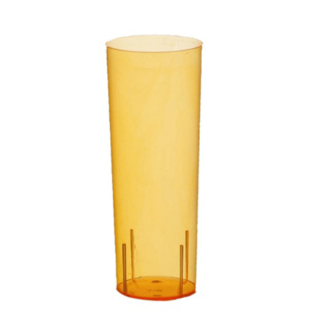 10x stuks Oranje longdrink glazen van plastic