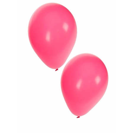 10x stuks Roze party ballonnen 27 cm