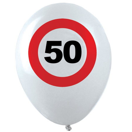 Verjaardag 50 jaar versiering pakket stopborden thema 5-delig