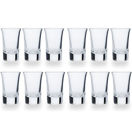 Shotglaasjes/borrelglazen inhoud 35 ml van glas | Fun en Feest