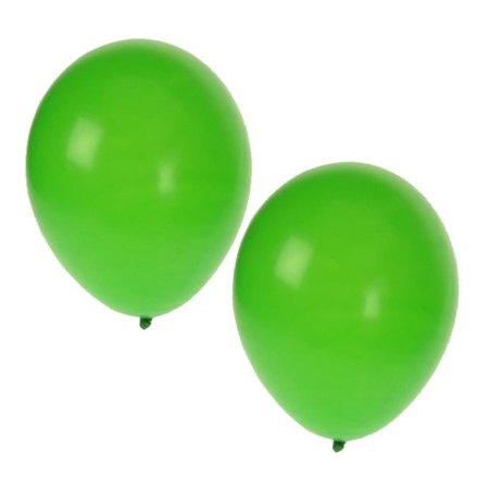 Helium tankje met 30 groene ballonnen