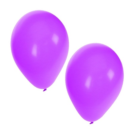 Zwarte en paarse ballonnen 30 stuks