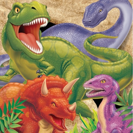 Kinderfeestje Dinosaurussen thema tafel dekken eetset voor 8x kinderen