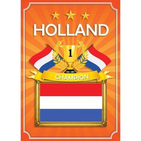 1x Deurposter Holland oranje EK/ WK