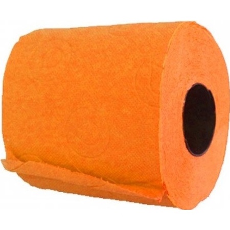 1x WC-papier toiletrol oranje 140 vellen