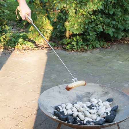1x RVS Barbecue vorken uitschuifbaar 80 cm BBQ gereedschap