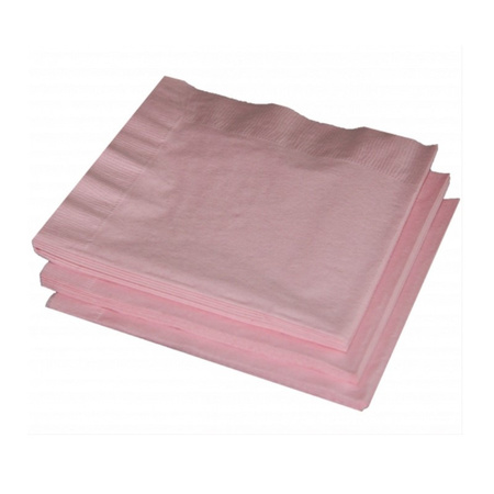 20x Light pink napkins 33 x 33 cm
