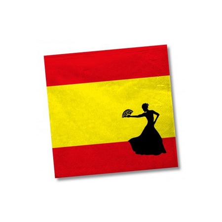 Papieren Spanje vlag servetten 20x