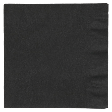 20x Papieren feest servetten zwart