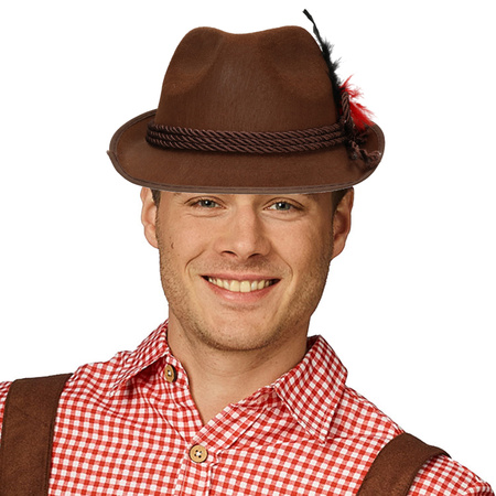 24 Brown Tyrolean hats