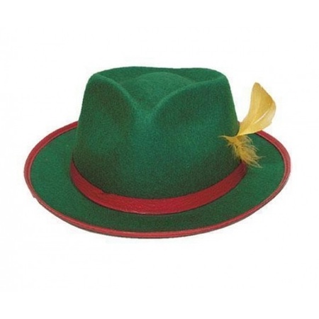 24x Green tiroler hat