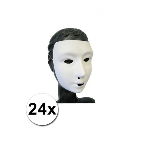 24 white face masks