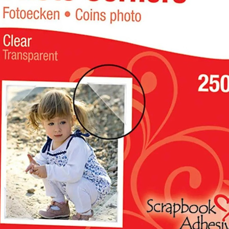 250x fotohoekjes zelfklevend - transparant - 10 x 10 mm - foto album plakkers/stickers
