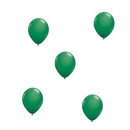 50x witte en groene ballonnen