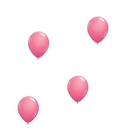 50x witte en roze ballonnen