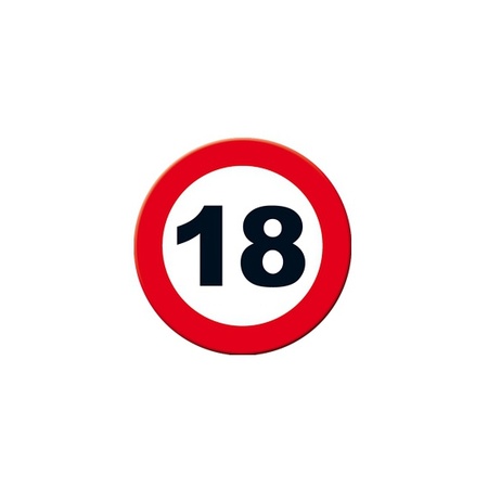 2x Traffic sign 18 year plate 49 cm
