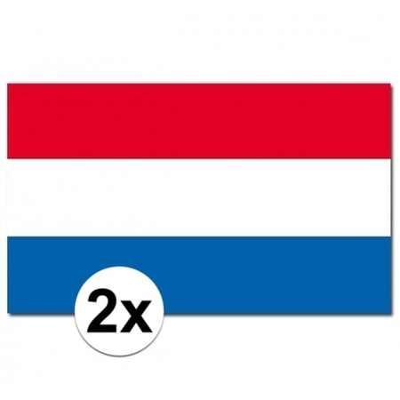 2x Nederlandse vlaggen 90x150 cm