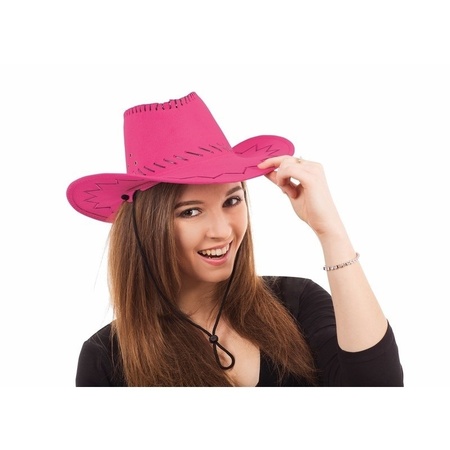 oppervlakkig straal Mark 2x Toppers roze cowboy hoeden | Fun en Feest