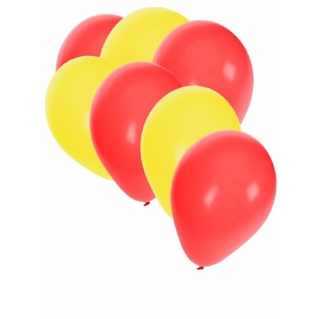 Rode en gele ballonnen 30 stuks