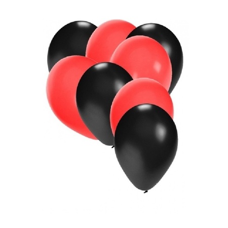 30x balloons black and red