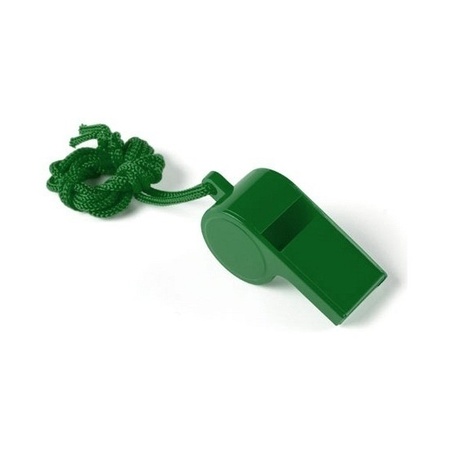 30x Green whistle on cord