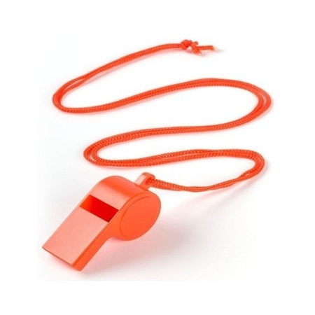 30x Voordelig plastic fluitje oranje