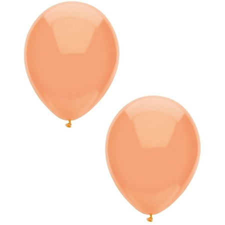 30x Perzik oranje metallic heliumballonnen 30 cm