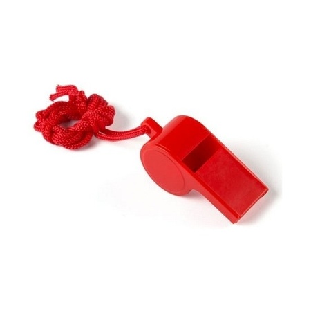 30x Voordelig plastic fluitje rood