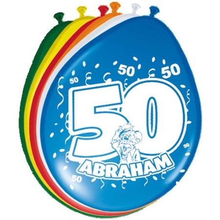 32x Leeftijd ballonnen versiering 50 jaar Abraham