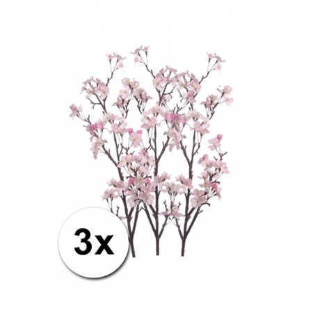 3 Apple blossom twigs pink 104 cm