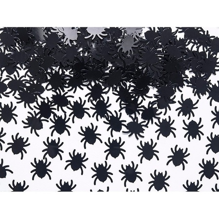 3x Halloween confetti spiders black 45 grams