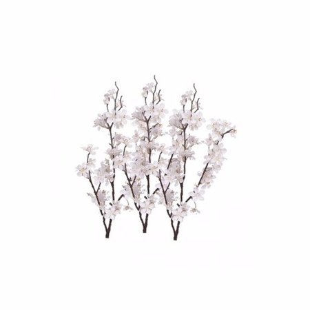 3x Stuks witte appelbloesem kunstbloem/tak met 57 bloemetjes 84 cm