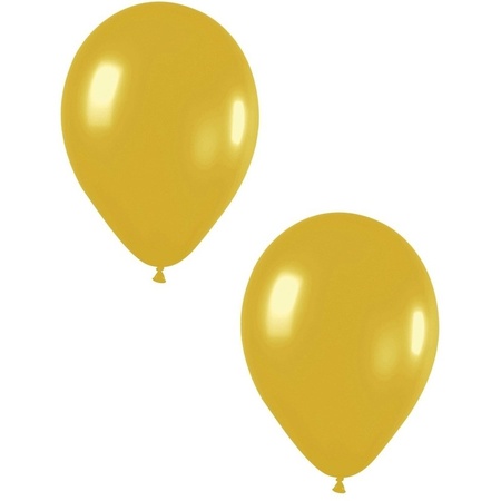 40x Gouden metallic heliumballonnen 30 cm