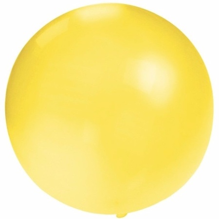 4x Feest mega ballon geel 60 cm